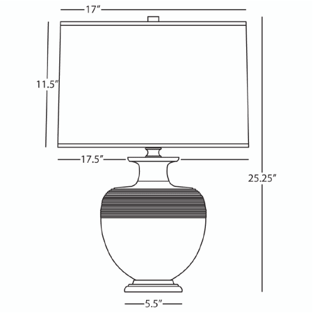 Robert Abbey-Atlas Brass Accent TL-Line Drawing