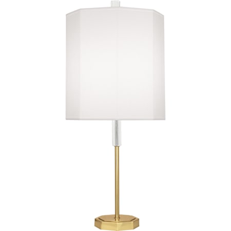 Robert Abbey Kate 33" Tall Buffet Table Lamp with Fabric Shade Modern Brass / Lucite Crystal