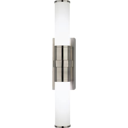 Robert Abbey Roderick 2 Light 16" Tall LED Wall Sconce with Frosted Glass Shades Antique Silver