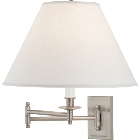Robert Abbey Kinetic 15" Wall Sconce with an Oyster Linen Shade Brushed Chrome
