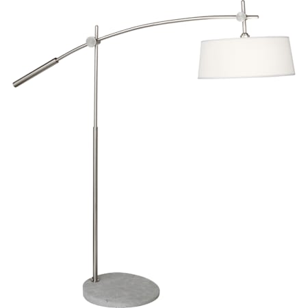 Robert Abbey Rico Espinet Miles 2 Light 62" Tall Boom Arm Floor Lamp with Linen Shade Brush Nickel