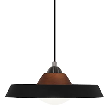 Robert Abbey Mavisten Edition Far 14" Wide LED Wood Pendant Black
