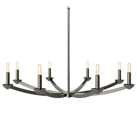 Robert Abbey Goldie 8 Light 38" Wide Chandelier Blackened Polished Nickel