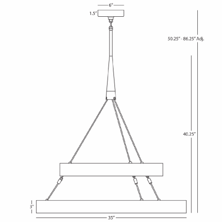 Robert Abbey-Candelaria DBL Chandelier-Line Drawing