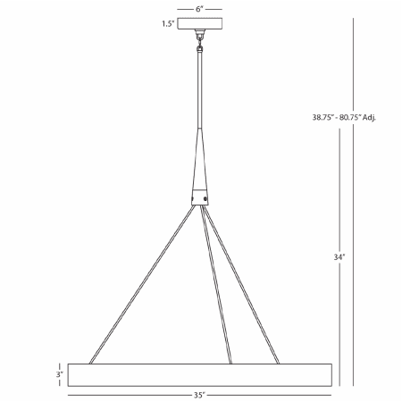 Robert Abbey-Candelaria L Chandelier-Line Drawing