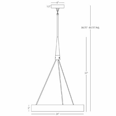 Robert Abbey-Candelaria M Chandelier-Line Drawing
