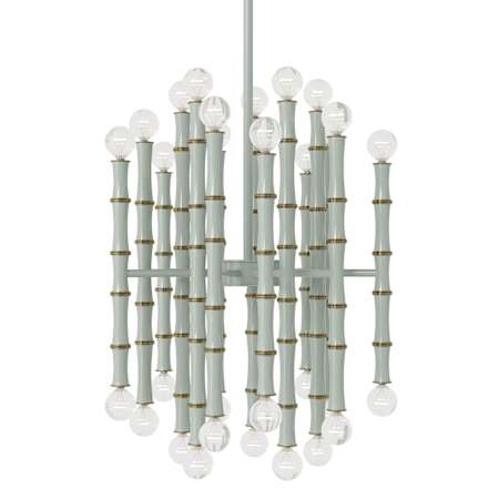 Robert Abbey Kane 30 Light 18" Wide Abstract Chandelier Celadon / Modern Brass