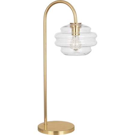 Robert Abbey Horizon 28" Tall Gooseneck Table Lamp Modern Brass / Lucite