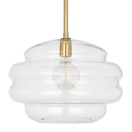 Robert Abbey Horizon 15" Wide Pendant Modern Brass / Lucite