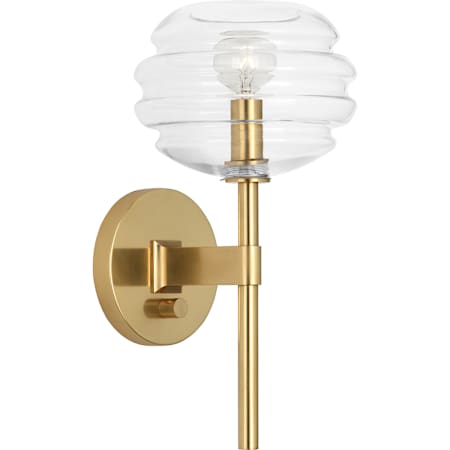 Robert Abbey Horizon 14" Tall Wall Sconce Modern Brass / Lucite