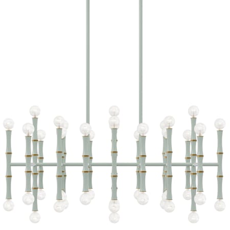 Robert Abbey Kane 42 Light 38" Wide Abstract Chandelier Celadon / Modern Brass