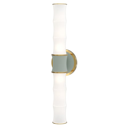 Robert Abbey Kane 2 Light 22" Tall LED Wall Sconce Celadon / Modern Brass
