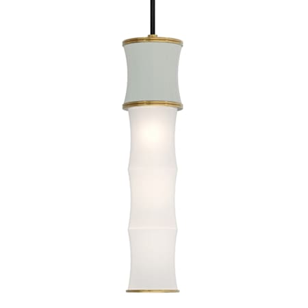 Robert Abbey Kane 5" Wide LED Mini Pendant Celadon / Modern Brass