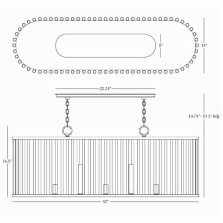 Robert Abbey-Cole Chandelier-Line Drawing