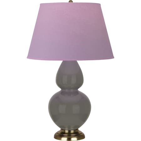 Robert Abbey Double Gourd 31" Tall Vase Table Lamp with Lavender Fabric Shade and Brass Base Ash