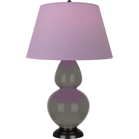 Robert Abbey Double Gourd 31" Tall Vase Table Lamp with Lavender Fabric Shade and Bronze Base Ash