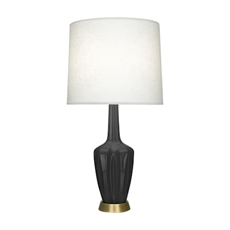 Robert Abbey Emma 30" Tall Vase Table Lamp with Linen Shade and Brass Base Ash