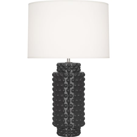 Robert Abbey Dolly 28" Column Table Lamp with a Fondine Fabric Shade Ash