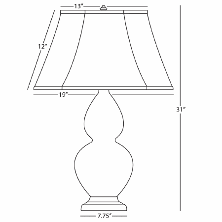 Robert Abbey-DBL Gourd LUC Accent TL-Line Drawing
