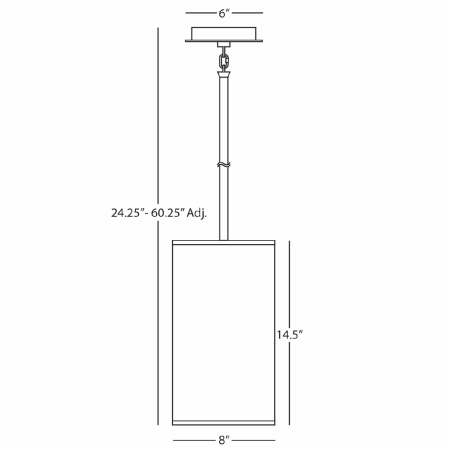 Robert Abbey-Echo Narrow Pendant-Line Drawing