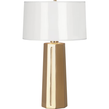 Robert Abbey Mason 26" Column Table Lamp with a Ceramic Parchment Shade Polished Gold