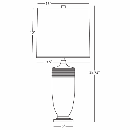 Robert Abbey-Hadrian Brass Accent TL-Line Drawing