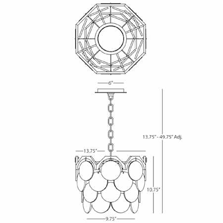 Robert Abbey-Hope Pendant-Line Drawing