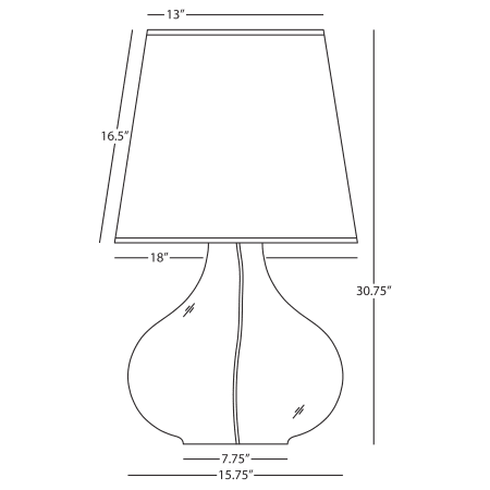 Robert Abbey-June Organza TL-Line Drawing