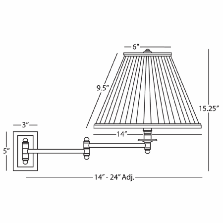Robert Abbey-Kinetic Pleat Wall Swinger-Line Drawing