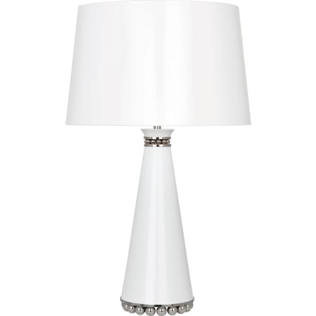 Robert Abbey Pearl 30" Column Table Lamp with Nickel Accents and an Opaque Parchment Shade Lily