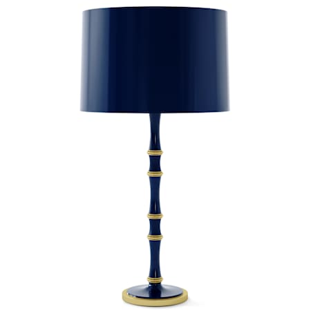 Robert Abbey Kane 31" Tall Buffet Table Lamp with Midnight Blue Paper Shade Midnight Blue / Matte Midnight Blue / Modern Brass
