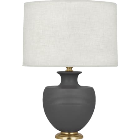 Robert Abbey Farmhouse Urn Atlas 25" Vase Table Lamp with Brass Accents Matte Ash
