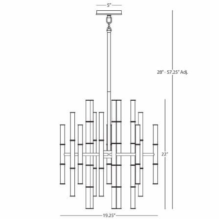 Robert Abbey-Meurice Chandelier-Line Drawing