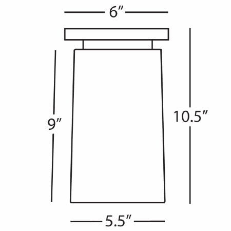 Robert Abbey-Nina Flushmount-Line Drawing