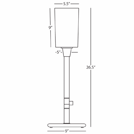 Robert Abbey-Nina TBL Torchiere Lamp-Line Drawing