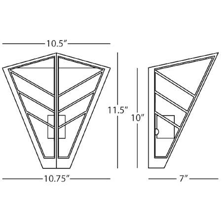Robert Abbey-Octavius Wall Sconce-Line Drawing