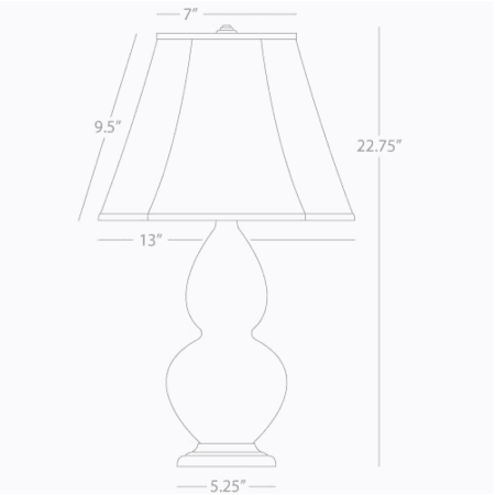 Robert Abbey-S DBL Gourd Silk BZ AL-Line Drawing