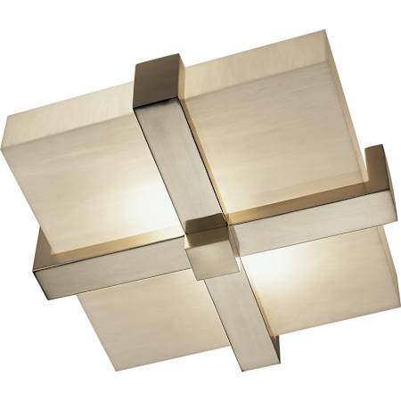 Robert Abbey Doughnut 2 Light 16" Wide Flush Mount Square Ceiling Fixture with Marbleized Glass Shade Antique Silver