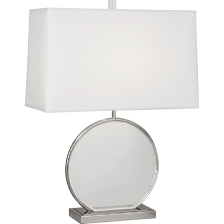 Robert Abbey Alice 28" Tall Buffet Table Lamp with Pearl Fabric Shade Polished Nickel / Lucite