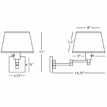 Robert Abbey-Simple Monte Blanc Wall Swinger-Line Drawing