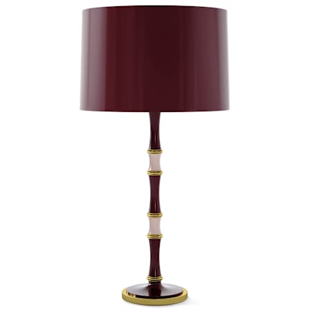 Robert Abbey Kane 31" Tall Buffet Table Lamp with Purple Paper Shade Sugar Plum / Rose Water / Modern Brass