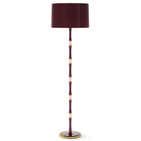 Robert Abbey Kane 65" Tall Torchiere Floor Lamp with Purple Paper Shade Sugar Plum / Rose Water / Modern Brass