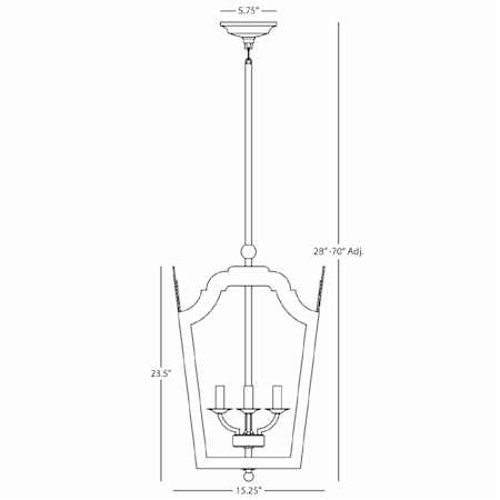 Robert Abbey-Tayloe S Pendant-Line Drawing