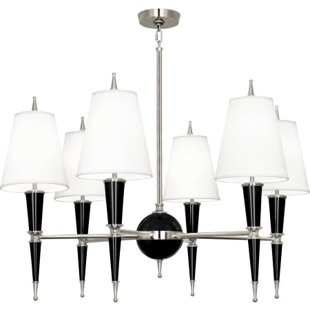 Robert Abbey-Versailles Ascot Nickel Chandelier-Black Full