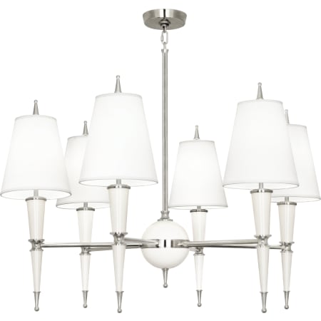 Robert Abbey-Versailles Ascot Nickel Chandelier-Lily Full