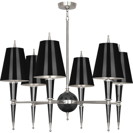 Robert Abbey-Versailles OPQ Nickel Chandelier-Black Full