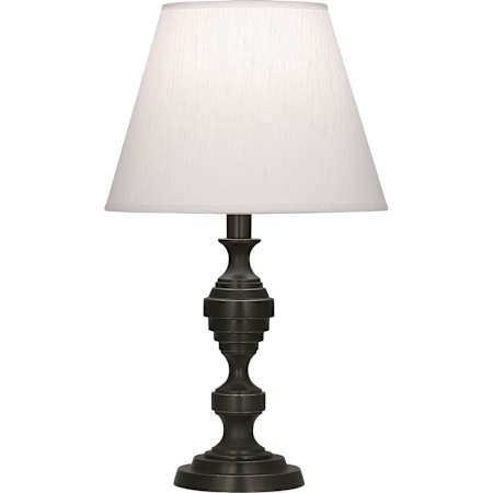 Robert Abbey Arthur 19" Tall Buffet Table Lamp with Pearl Fabric Shade Deep Patina Bronze