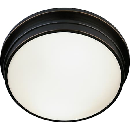 Robert Abbey Roderick 2 Light 12" Wide LED Flush Mount Bowl Ceiling Fixture with Frosted Glass Shade Deep Patina Bronze