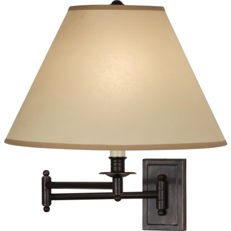Robert Abbey Kinetic 15" Wall Sconce with a Translucent Flax Parchment Shade Deep Patina Bronze