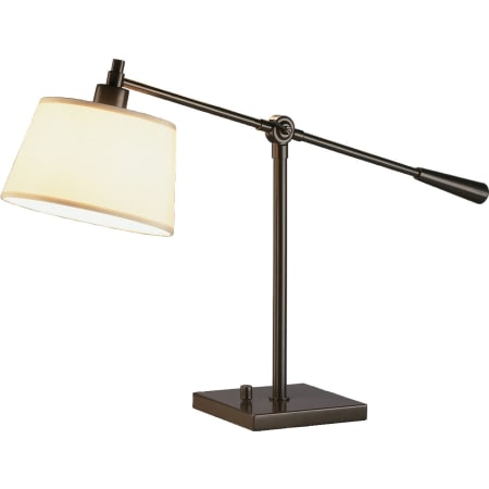 Robert Abbey Real Simple 16" Boom Arm Table Lamp with a Snowflake Shade Deep Bronze